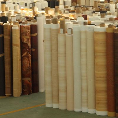 quality  Jiangsu non self adhesive bergli embossed wood grain design pvc interior decorative film roll for doors factory